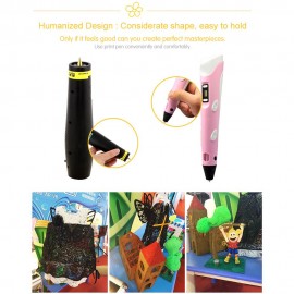 3D Printing Pen Adjustable Speed Temperature LED Display ABS Pen Holder with 1 Roll 10m PLA Filament for Drawing Painting Art Craft Making 3D Modeling Children Education Birthday Christmas Gift Toy