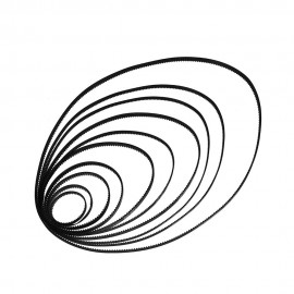 GT2 Closed-Loop Timing Belt Rubber Synchronous Belts W=6mm L=110/112/158/200/280/400/610/852/1220mm 3D Printer Parts Kits Pack of 2pcs