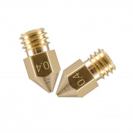 2Pcs/Set 0.4mm Brass Nozzle Extruder Print Head + Heater Block Hotend + 1.75mm Throat Tubes Pipes for Anet A8 A6 Ender 3 3D Printer Accessories