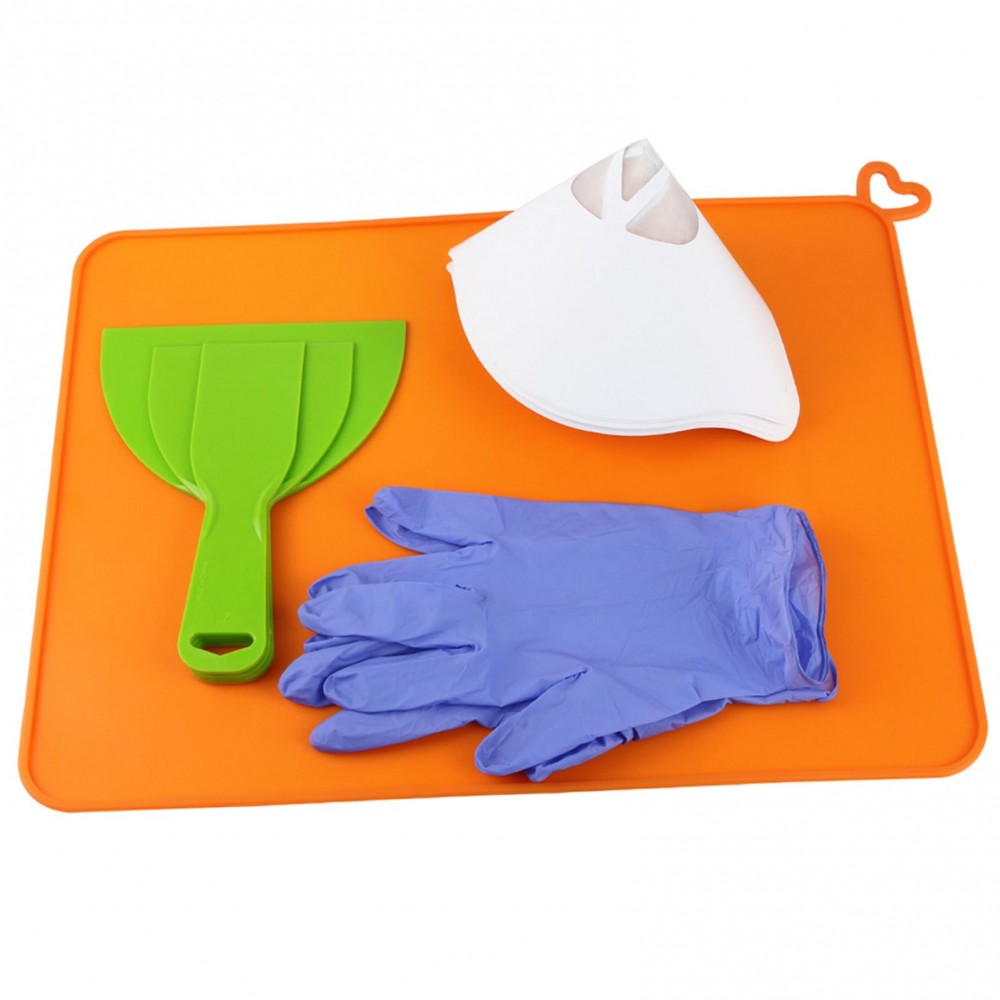 3D Printer Resin Cleaning Kit 2/4/6 Inch Removal Shovel Paper Funnel Slicone Slap Mat Glove for DLP SLA LCD 3D Printer