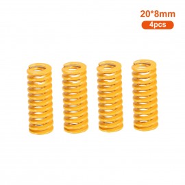 4pcs Upgrade Heated Bed Die Spring Compression Spring Length 20mm OD 8mm ID 4mm Compatible with Anet A8 A6 ET4 ET5 Creality 10 / 10S Ender 3 3D Printer