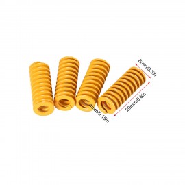 4pcs Upgrade Heated Bed Die Spring Compression Spring Length 20mm OD 8mm ID 4mm Compatible with Anet A8 A6 ET4 ET5 Creality 10 / 10S Ender 3 3D Printer