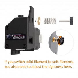 3D Printer Parts Upgraded Dual Drive Extruder 1.75mm High Performance Compatible with Creality CR10 Ender 3 Series Wanhao D9 Anet E10 Geeetech A10 and Other DIY 3D Printer