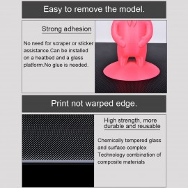 3D Printer Platform Ultrabase Heat Bed Build Surface Glass Plate for Ender 3 Upgrade Parts MK2 MK3 Hotbed Sticker Compatible with CR10/CR10S PRO/Anycubic MEGA-X 310x310mm