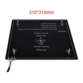 3D Printer Platform Ultrabase Heat Bed Build Surface Glass Plate for Ender 3 Upgrade Parts MK2 MK3 Hotbed Sticker Compatible with CR10/CR10S PRO/Anycubic MEGA-X 310x310mm