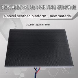 3D Printer Platform Ultrabase Heat Bed Build Surface Glass Plate for Ender 3 Upgrade Parts MK2 MK3 Hotbed Sticker Compatible with CR10/CR10S PRO/Anycubic MEGA-X 310x310mm
