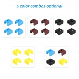 3D Printer Heat Block Silicone Cover Case MK8 Hotend Extruder Silicone Insulation Socks Compatible with Creality Ender 3 Ender 3 Pro Ender 5 CR-10 10S S4 S5 Anet A8 3D Printer