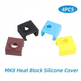 3D Printer Heat Block Silicone Cover Case MK8 Hotend Extruder Silicone Insulation Socks Compatible with Creality Ender 3 Ender 3 Pro Ender 5 CR-10 10S S4 S5 Anet A8 3D Printer