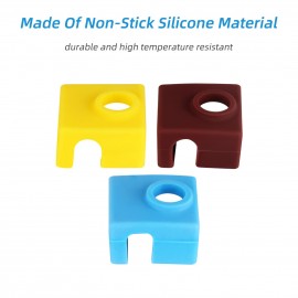 3D Printer Heat Block Silicone Cover Case MK8 Hotend Extruder Silicone Insulation Socks Compatible with Creality Ender 3 Ender 3 Pro Ender 5 CR-10 10S S4 S5 Anet A8 3D Printer