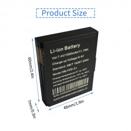 7.4V 1500mAh Lithium Battery Rechargeable Li-ion Battery Compatible with POS-5805DD Thermal Printer
