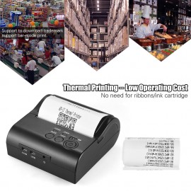 POS-8001DD 80mm Mini Portable Wireless USB Thermal Printer Receipt Bill Ticket POS Printing for Android iOS Windows