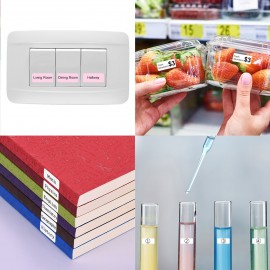 Portable Handheld Thermal Label Printer Wireless BT Label Maker Sticker Machine Compatible with iOS Android Smartphone for Home Office School Supermarket Store Labeling Barcodes Journals Name Commodity Price