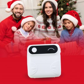 Mini BT Wireless Pocket Printer Portable Instant Mobile Printer Thermal Paper Receipt Printer Label Sticker Compatible with Android iOS Smartphone Windows for Journal Study Notes Memo Photo Picture Printing