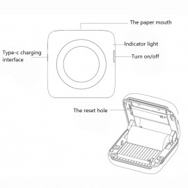 USB 300DPI Portable Label Maker Machine Handheld BT Sticker Label Printer Qr Code Sticker Barcode Printers Study Printer
