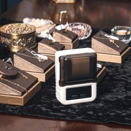 Portable Thermal Printer Handheld Label Printer 203dpi Support 20-50mm Paper Width Multiple Language Print Use with APP for Jewelry Clothes Tag Comaptible with Android iOS Smartphone