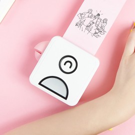 L1 Pocket Thermal Photo Printer 200dpi Portable BT Wireless Receipt Label Sticker Maker for Work Plan Memo Study Notes Lists Journal Printing Compatible with Android iOS Smartphone