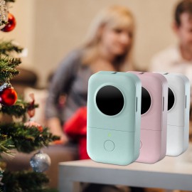 Portable Label Printer Wireless Thermal Printer 203dpi 6/12/14/15mm Label Width BT Connection with APP Support Multiple Languages with 3 Roll Label Paper for Home Office Organization Jewelry Cable Wire