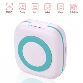 Mini Pocket Printer BT Wireless Portable Instant Mobile Printer 57mm Thermal Paper Receipt Label Sticker Memo Photo Picture Printing Compatible with Android iOS Smartphone Windows