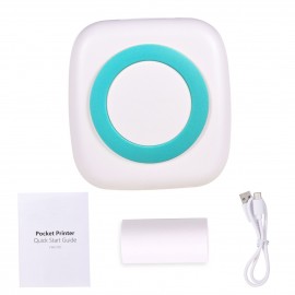 Mini Pocket Printer BT Wireless Portable Instant Mobile Printer 57mm Thermal Paper Receipt Label Sticker Memo Photo Picture Printing Compatible with Android iOS Smartphone Windows