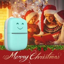 Mini Portable Thermal Printer BT Wireless Printer 203dpi with 1 Roll Thermal Paper Compatible with Android iOS for Printing Error Photo Memo Journal List Receipt Sticker Label