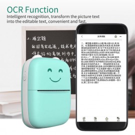 Mini Portable Thermal Printer BT Wireless Printer 203dpi with 1 Roll Thermal Paper Compatible with Android iOS for Printing Error Photo Memo Journal List Receipt Sticker Label