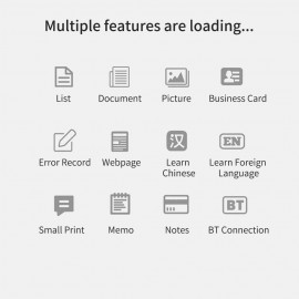 Mini Portable Thermal Printer BT Wireless Printer 203dpi with 1 Roll Thermal Paper Compatible with Android iOS for Printing Error Photo Memo Journal List Receipt Sticker Label