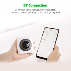 Pocket Printer BT Wireless Printer Portable Thermal Printer 300dpi for Photo Picture Receipt Memo Note Label Sticker Compatible with Android iOS Windows Mac