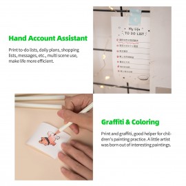 Pocket Printer BT Wireless Printer Portable Thermal Printer 300dpi for Photo Picture Receipt Memo Note Label Sticker Compatible with Android iOS Windows Mac