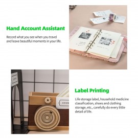 Pocket Printer BT Wireless Printer Portable Thermal Printer 300dpi for Photo Picture Receipt Memo Note Label Sticker Compatible with Android iOS Windows Mac