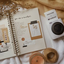 Pocket Printer BT Wireless Printer Portable Thermal Printer 300dpi for Photo Picture Receipt Memo Note Label Sticker Compatible with Android iOS Windows Mac