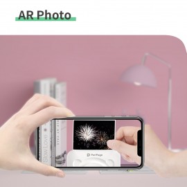 A6 Mini Pocket Printer HD 304DPI Wireless BT Thermal Printer Picture Photo Label Memo Notes Journal Receipt Paper Instant Printer Sticker AR Photo Function Inkless Printing Compatible with Android iOS Smartphone Windows