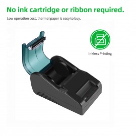 Desktop 58mm USB Thermal Receipt Printer Bill Ticket Clear Printing High Speed POS Printer Support Cash Drawer Compatible with ESC/POS Print Commands for Restaurant Kitchen Supermarket Retail Store