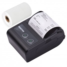 Portable 58mm 2 Inches Wireless BT Thermal Bill Receipt Printer Mini Mobile POS Printer Support ESC/POS Print Command Compatible with Android iOS Windows for Restaurant Supermarket Retail Store Small Business