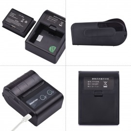 Portable 58mm 2 Inches Wireless BT Thermal Bill Receipt Printer Mini Mobile POS Printer Support ESC/POS Print Command Compatible with Android iOS Windows for Restaurant Supermarket Retail Store Small Business