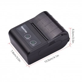 Portable 58mm 2 Inches Wireless BT Thermal Bill Receipt Printer Mini Mobile POS Printer Support ESC/POS Print Command Compatible with Android iOS Windows for Restaurant Supermarket Retail Store Small Business