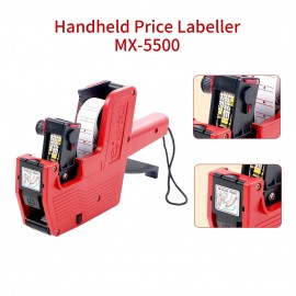 8 Digits Price Tag Machine Handheld Price Labeller Label Date Maker Pricing with 10pcs Price Labels Paper for Office Retail Shop Grocery Store Organization Marking Warehouse
