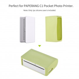 Original Soft Silicone Case for PAPERANG C1 112mm Pocket Printer Protective Cover Case Storage Sleeve Waterproof Anti-Dust Anti-Scratch for C1 Thermal Printer