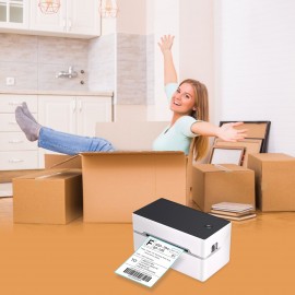 Desktop Shipping Label Printer High Speed USB Direct Thermal Printer Label Maker Sticker 40-80mm Paper Width for Shipping Postage Barcodes Labels Printing Compatible with Amazon Ebay Shopify FedEx USPS Etsy