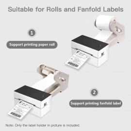 Shipping Label Holder for Rolls and Fan-fold Stack Labels Paper Holder Bracket Stand Work with Desktop Thermal Shipping Label Printer