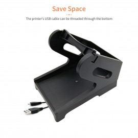 Label Holder for Desktop Thermal Label Printer Rolls and Fanfold Labels Shipping Package Sticker Dispenser Detachable for Delivery Supermarket Retail Store