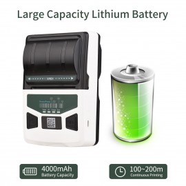Portable BT Label Maker USB Wireless Thermal Receipt Printer BT Connection Use with APP Compatible with iOS Android Smartphone Adjustable Paper Width for Clothing Jewelry Supermarket Retail Store Barcodes Price Name Printing