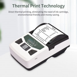 Portable BT Label Maker USB Wireless Thermal Receipt Printer BT Connection Use with APP Compatible with iOS Android Smartphone Adjustable Paper Width for Clothing Jewelry Supermarket Retail Store Barcodes Price Name Printing