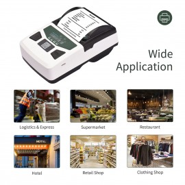 Portable BT Label Maker USB Wireless Thermal Receipt Printer BT Connection Use with APP Compatible with iOS Android Smartphone Adjustable Paper Width for Clothing Jewelry Supermarket Retail Store Barcodes Price Name Printing