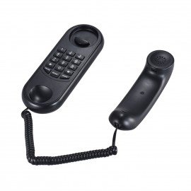 Portable Corded Telephone Phone Pause/ Redial/ Flash Wall Mountable Base Handset for House Home Call Center Office Company Hotel