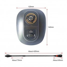 USB Computer Microphone Desktop Wired Microphone Cardioid Condenser Mic Adjustable Neck Plug & Play for PC Laptop Office Meeting Conference Recording Chatting Live Streaming Gaming