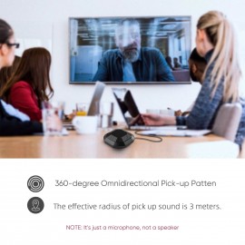 Portable USB Conference Microphone 360° Omnidirectional Condenser Computer PC Mic with Touch Mute Plug and Play Compatible with Windows MacOS for PC Laptop Video Conference Chatting Gaming Recording Online Class Skype