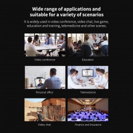 2K Webcam 3-in-1 HD Video Conference Camera with Microphone and Speaker AI Face Tracking Auto Focus 360° Voice Pickup 4 Megapixel USB Plug & Play Compatible with Windows Android Mac for Video Conference/Online Course/Live Streaming