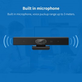 2K Webcam 3-in-1 HD Video Conference Camera with Microphone and Speaker AI Face Tracking Auto Focus 360° Voice Pickup 4 Megapixel USB Plug & Play Compatible with Windows Android Mac for Video Conference/Online Course/Live Streaming