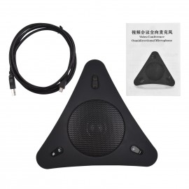 USB Speakerphone Conference Microphone with Speaker 360° Omnidirectional Mic Echo Cancellation PC Computer Laptop Microphone with Mute Function Volume Adjustment Plug & Play for Office Home Business Skype Chatting Video Conference Gaming Online Class