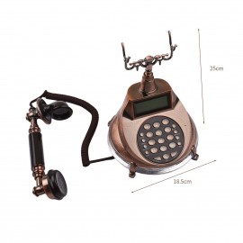 Corded Phone Vintage Retro Style Telephone Desk Landline Phone Support Hands-Free/Redial/Flash/Speed Dial/Ring Volume Control for Elderly Seniors Home Office Business Hotel Cafe Bar Old Fashioned Decoration